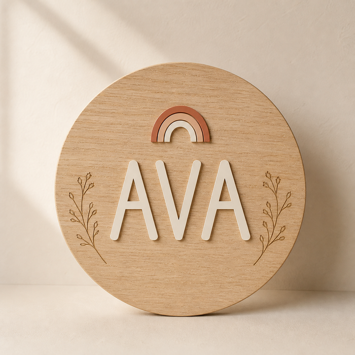 Personalized nursery and kids room name signs by Evervain Studio