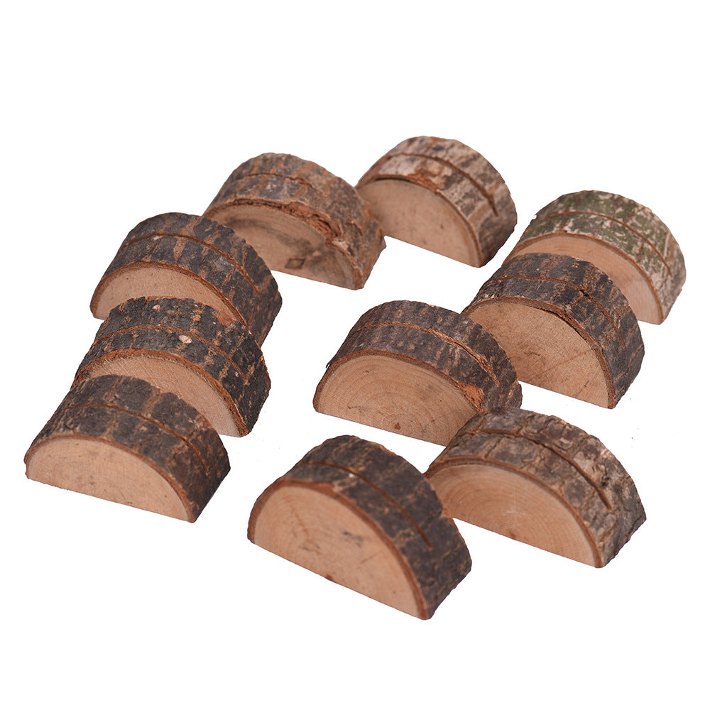 Rustic Wood Log Photo & Place Card Holder