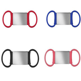 Silicone Pet ID Tag with Stainless Steel Center Plate