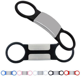 Silicone Pet ID Tag with Stainless Steel Center Plate