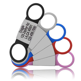 Silicone Pet ID Tag with Stainless Steel Center Plate