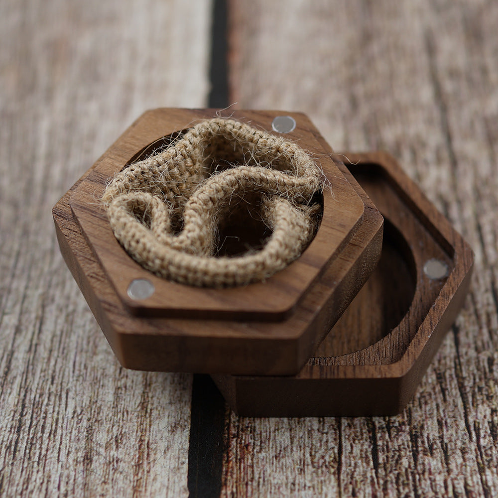 Handmade Black Walnut Ring Box | Custom Laser Engraving