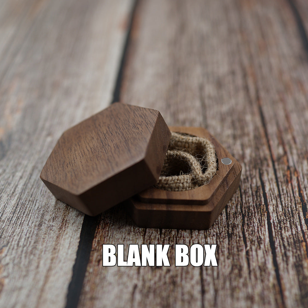 Handmade Black Walnut Ring Box | Custom Laser Engraving