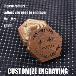 Handmade Black Walnut Ring Box | Custom Laser Engraving