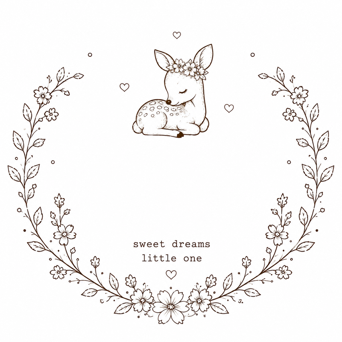 Sweet Little Dreamer theme – moon bunny floral engraved nursery design