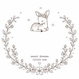 Sweet Little Dreamer theme – moon bunny floral engraved nursery design