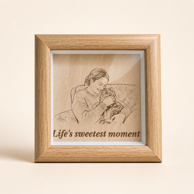 Personalized Pet Photo Wood Frame Keepsake