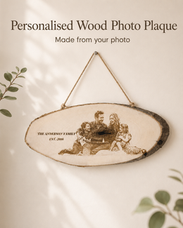 Personalized Wood Photo Hanging Plaque