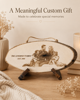 Personalized Wood Photo Hanging Plaque