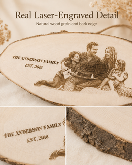 Personalized Wood Photo Hanging Plaque