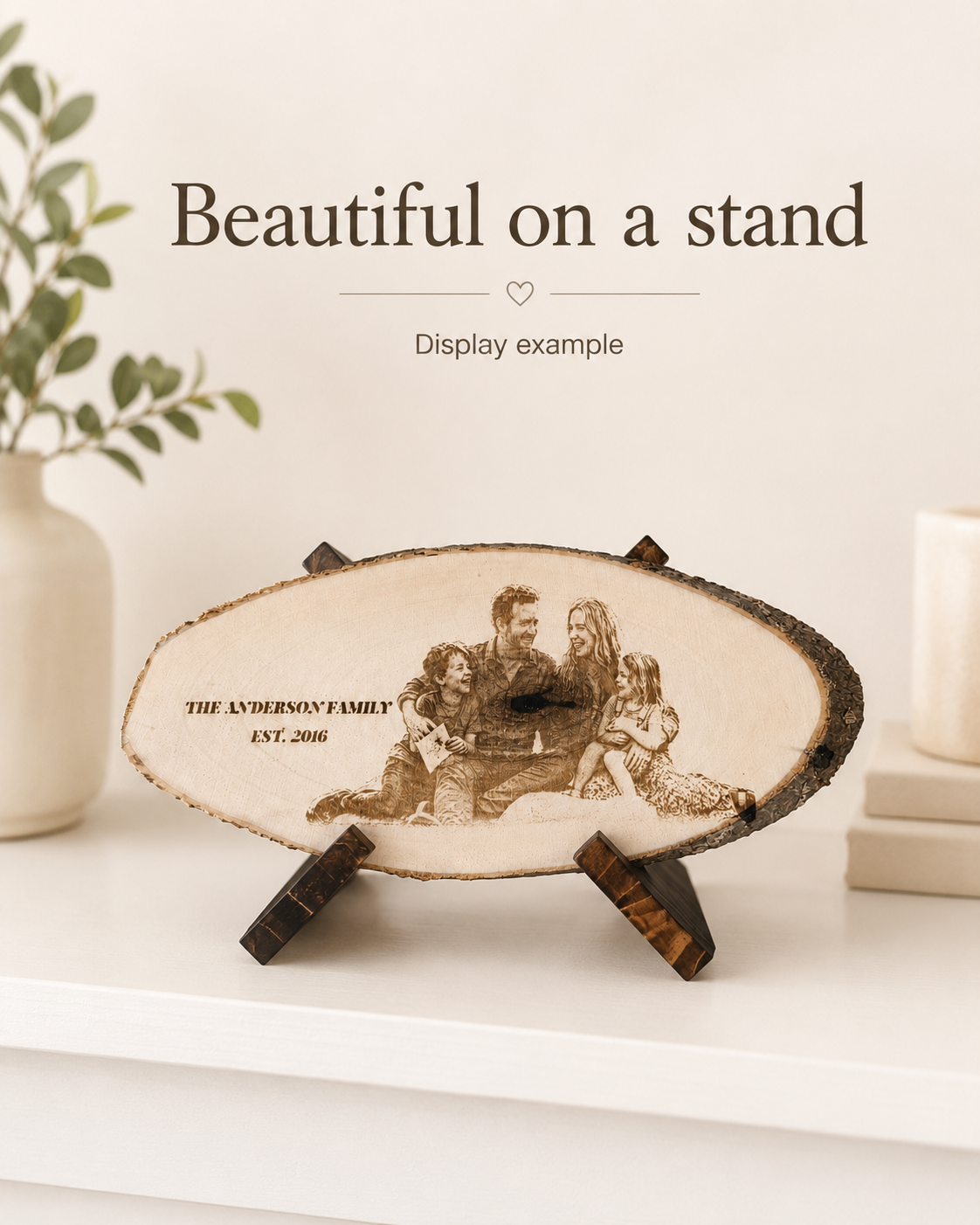 Personalized Wood Photo Hanging Plaque