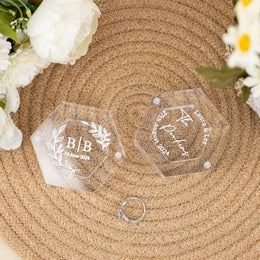 Clear Acrylic Ring Box | Custom Wedding & Engagement Holder