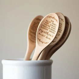 Personalized Beech Wood Spoon | Bridal Party & Wedding Gift