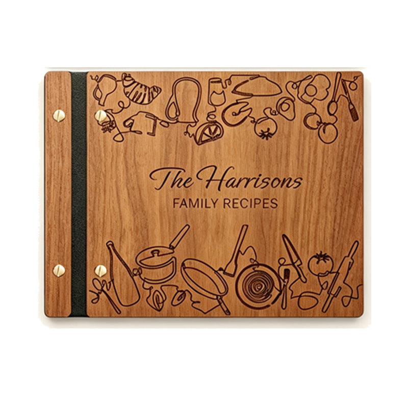 Blank Wooden Cover Guest Book | Rustic Wedding Signing Book
