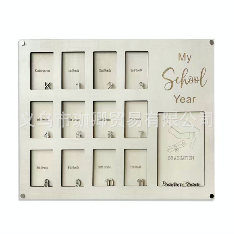 School Years Wooden Photo Frame | Graduation Memory Collage