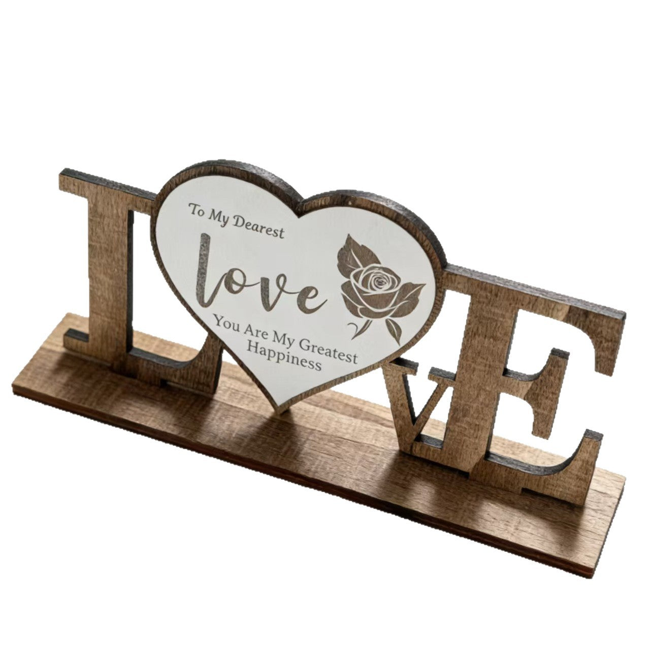 LOVE Wooden Tabletop Decor | Valentine's & Anniversary Gift