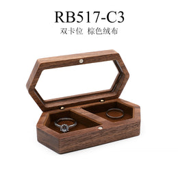 Black Walnut Ring Box | Personalized Proposal & Wedding Box