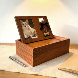 Pet Memorial Shadow Box Frame for Collar, Tags & Fur Keepsakes