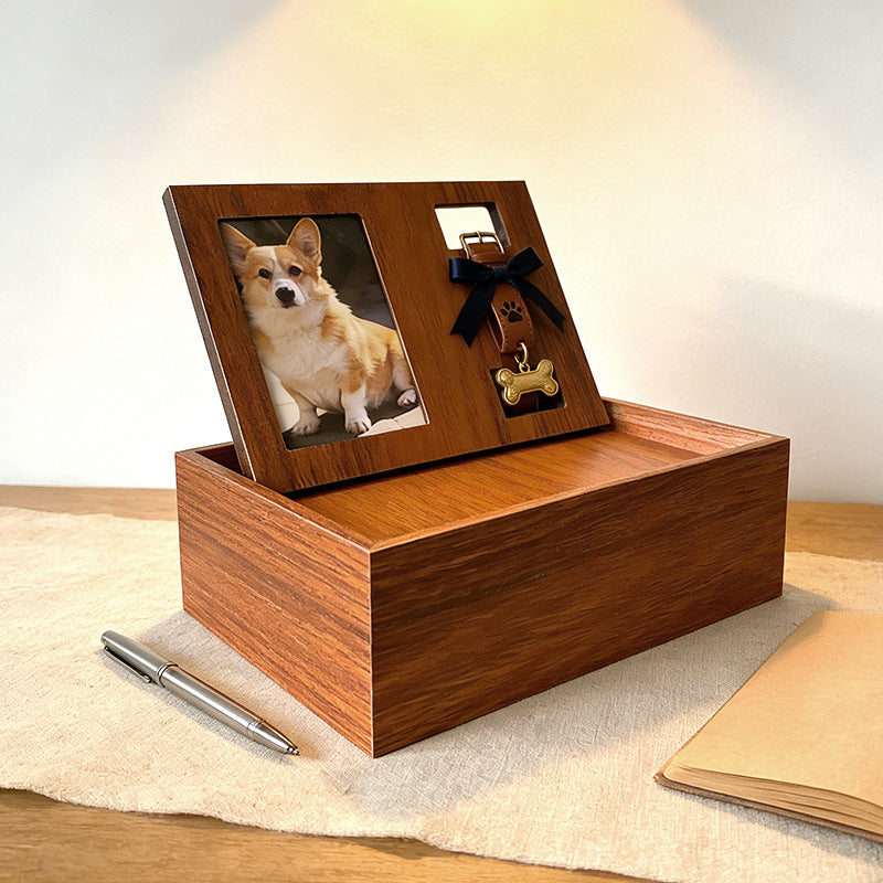 Pet Memorial Shadow Box Frame for Collar, Tags & Fur Keepsakes