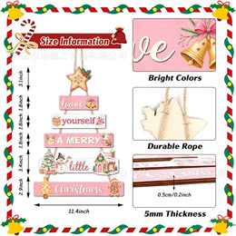 Christmas Wooden Door Hanging Sign | Holiday Wall Decor