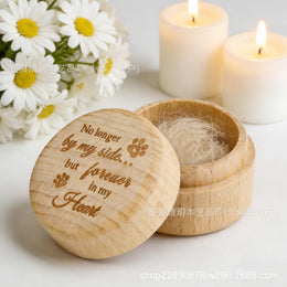 Wooden Pet Keepsake Box for Fur, Tag, Tooth or Memorial Items