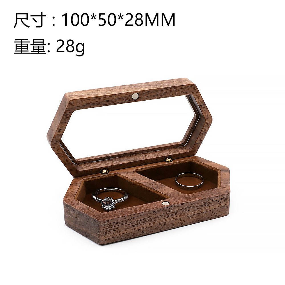 Black Walnut Ring Box | Personalized Proposal & Wedding Box