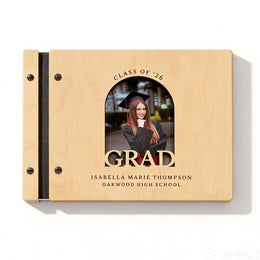 Blank Wooden Cover Guest Book | Rustic Wedding Signing Book