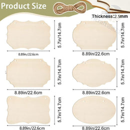 Blank Wooden Hanging Signs in Assorted Shapes for DIY Painting