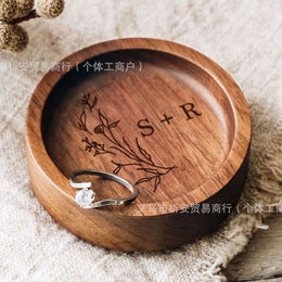 Personalized Wooden Ring Dish & Jewelry Tray | Custom Engraving
