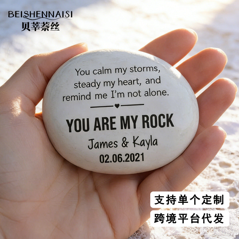 DIY Engraving Pebble Keepsake | Natural Couples Gift