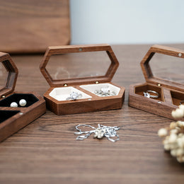 Black Walnut Ring Box | Personalized Proposal & Wedding Box