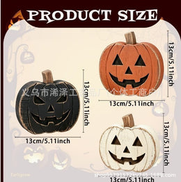 Halloween Wooden Tabletop Decor | Pumpkin, Ghost & Black Cat Sets