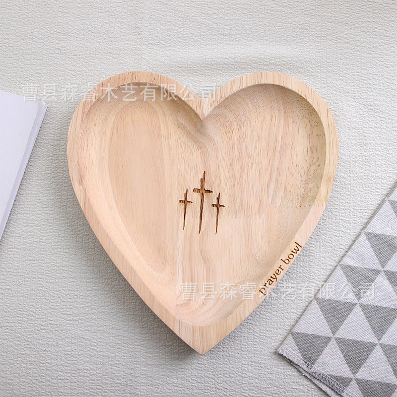 Wooden Heart Bowl | Decorative Keepsake & Jewelry Dish