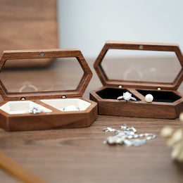 Black Walnut Ring Box | Personalized Proposal & Wedding Box