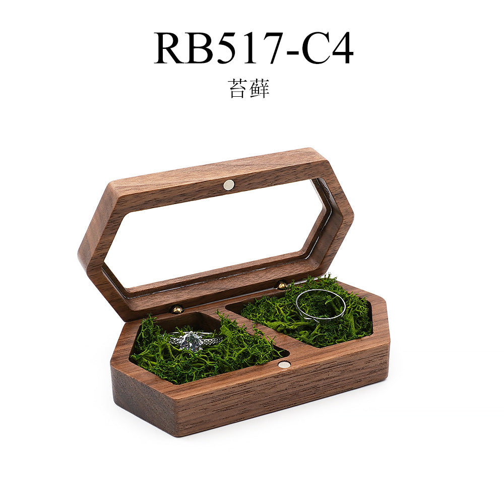 Black Walnut Ring Box | Personalized Proposal & Wedding Box