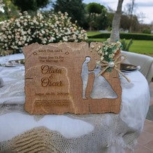 Engraved Wooden Wedding Invitation | Custom Event Invite