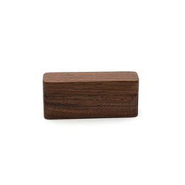 Long Black Walnut Ring Box | Personalized Couple Ring Storage