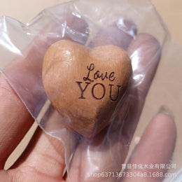 Beech Wood Heart Ornament | Rustic Wooden Heart Decor
