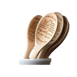 Personalized Beech Wood Spoon | Bridal Party & Wedding Gift