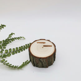 Personalized Rustic Wood Ring Holder for Wedding Rings