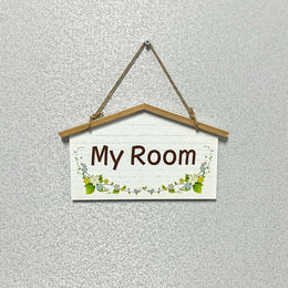Rustic Wooden Door Sign | Welcome, My Room or Toilet