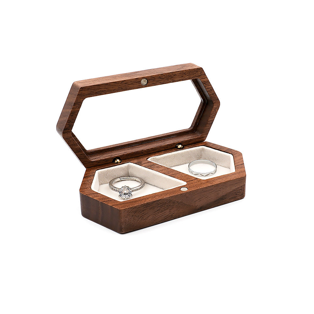 Black Walnut Ring Box | Personalized Proposal & Wedding Box