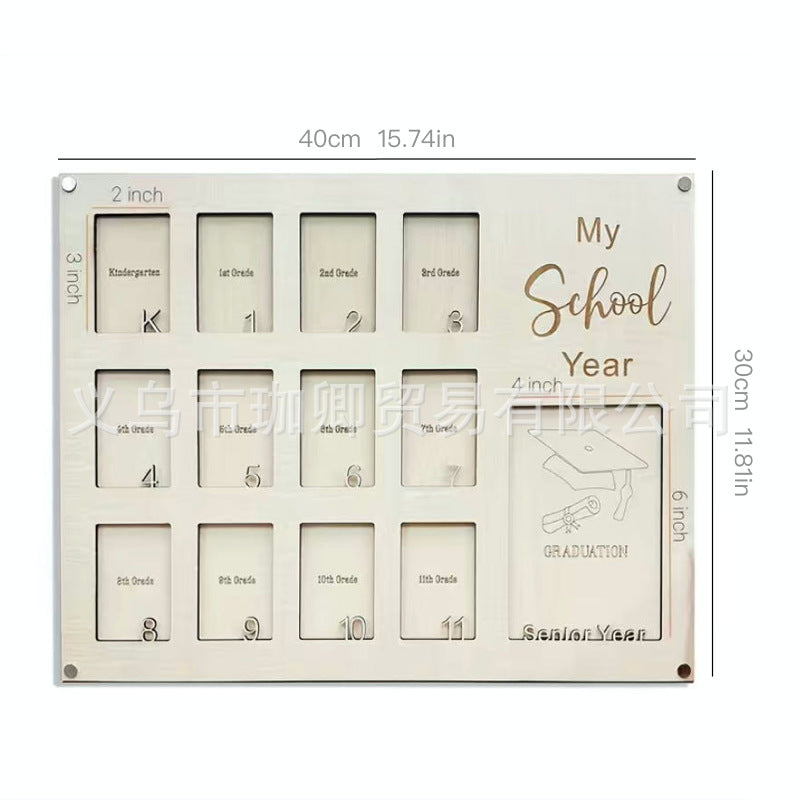 School Years Wooden Photo Frame | Graduation Memory Collage