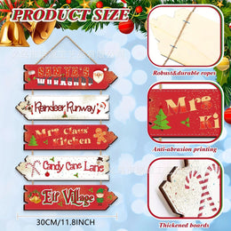 Christmas Wooden Door Hanging Sign | Holiday Wall Decor