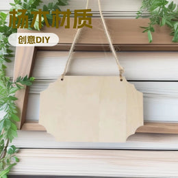 Blank Poplar Wood Door Sign for DIY Painting & Personalization