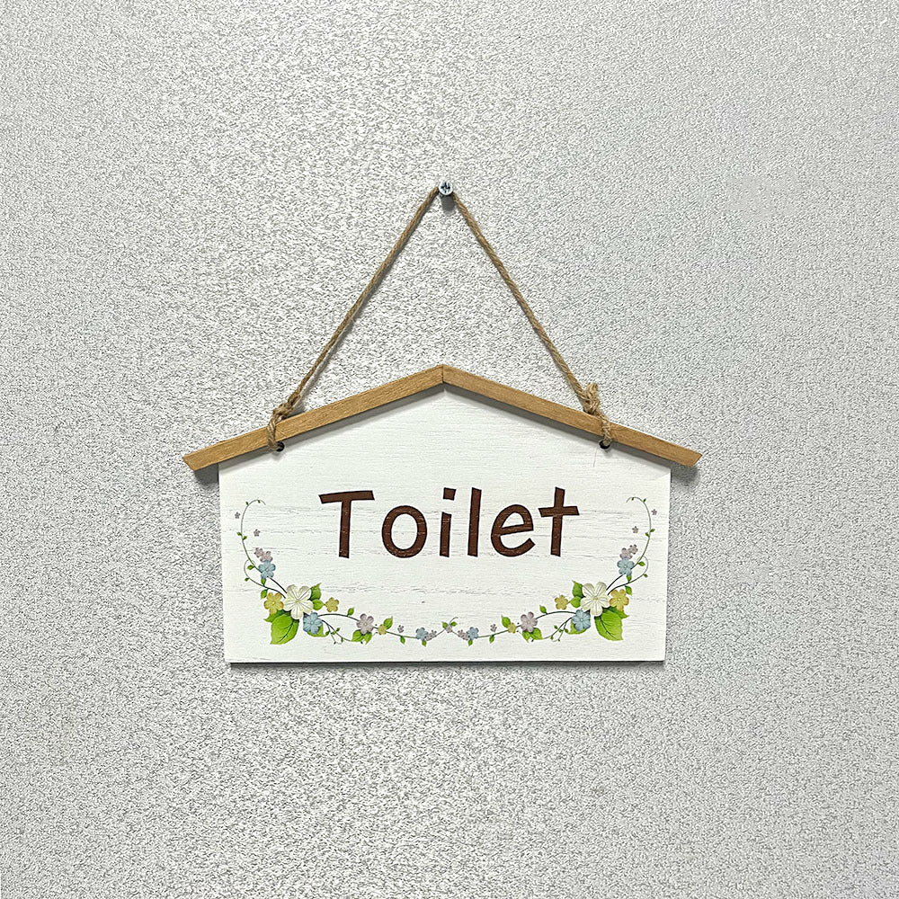 Rustic Wooden Door Sign | Welcome, My Room or Toilet