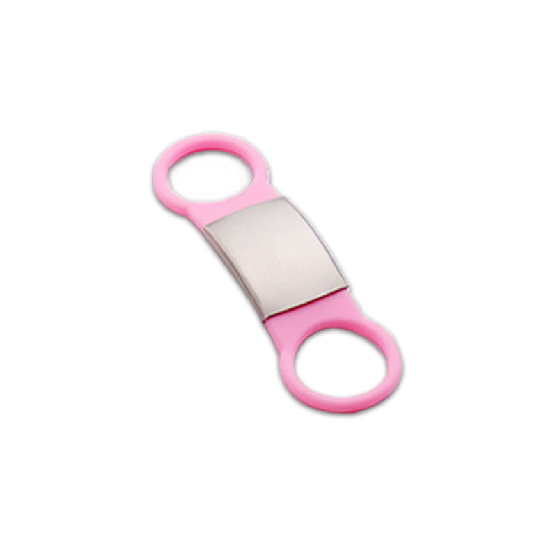 Silicone Pet ID Tag with Stainless Steel Center Plate