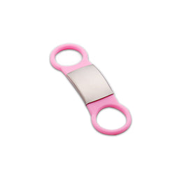 Silicone Pet ID Tag with Stainless Steel Center Plate
