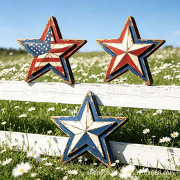 Patriotic Wooden Star Tabletop Decor | Holiday Display