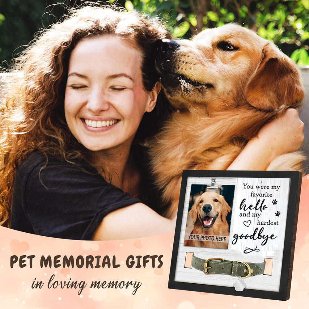 Pet Memorial Collar Photo Frame | Freestanding Keepsake Display
